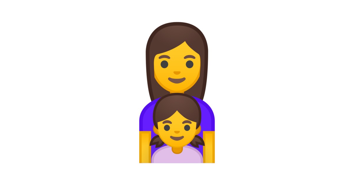 Fam Lia Mulher E Menina Emoji