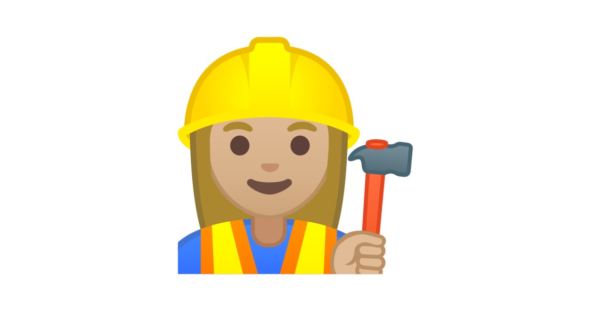 Woman Construction Worker Medium Light Skin Tone Emoji