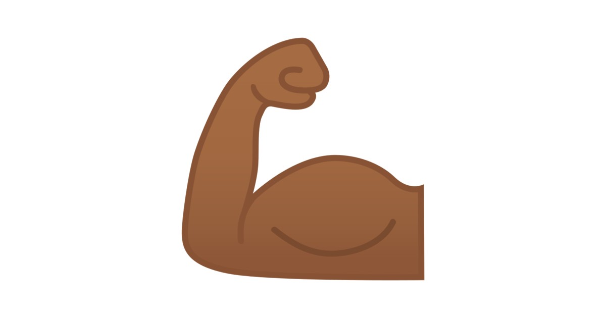 💪🏾 Biceps Contracté Peau Mate Emoji