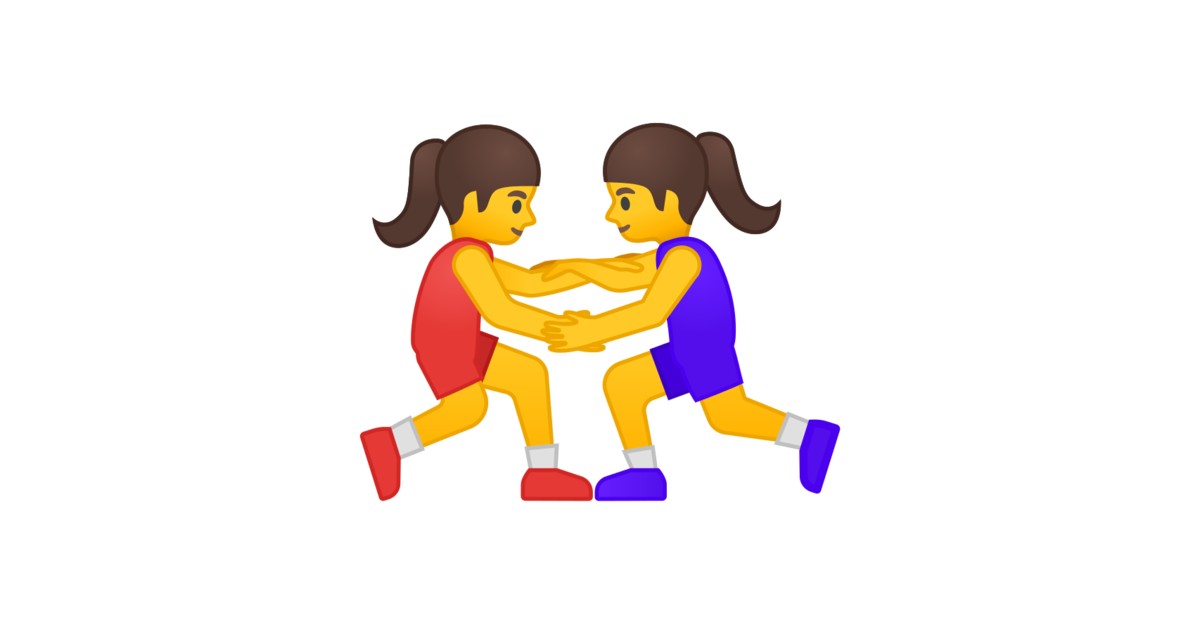  Women Wrestling Emoji