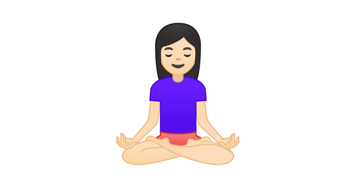 🧘🏻‍♀️ Woman In Lotus Position: Light Skin Tone Emoji