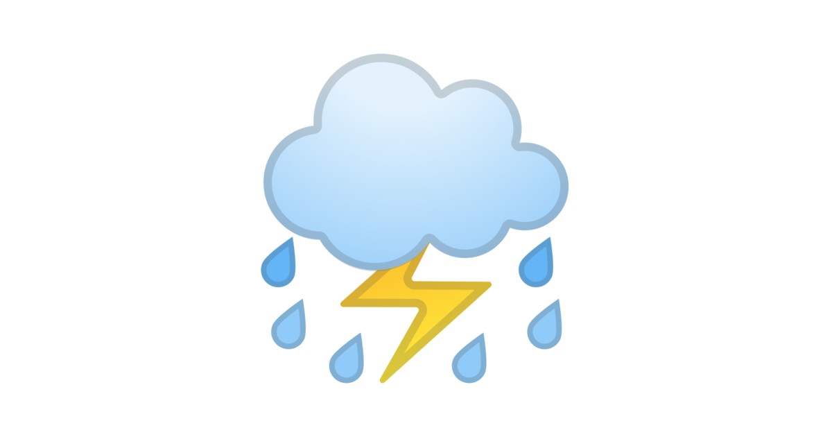 Lightning Cloud Emoji