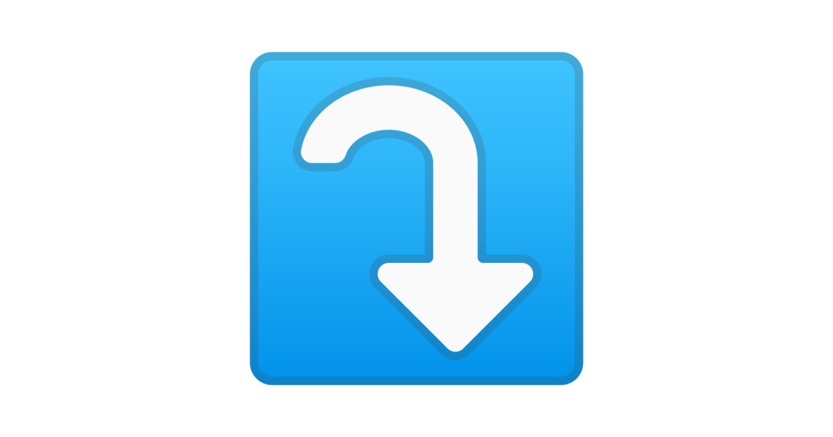 ⤵️ Right Arrow Curving Down Emoji