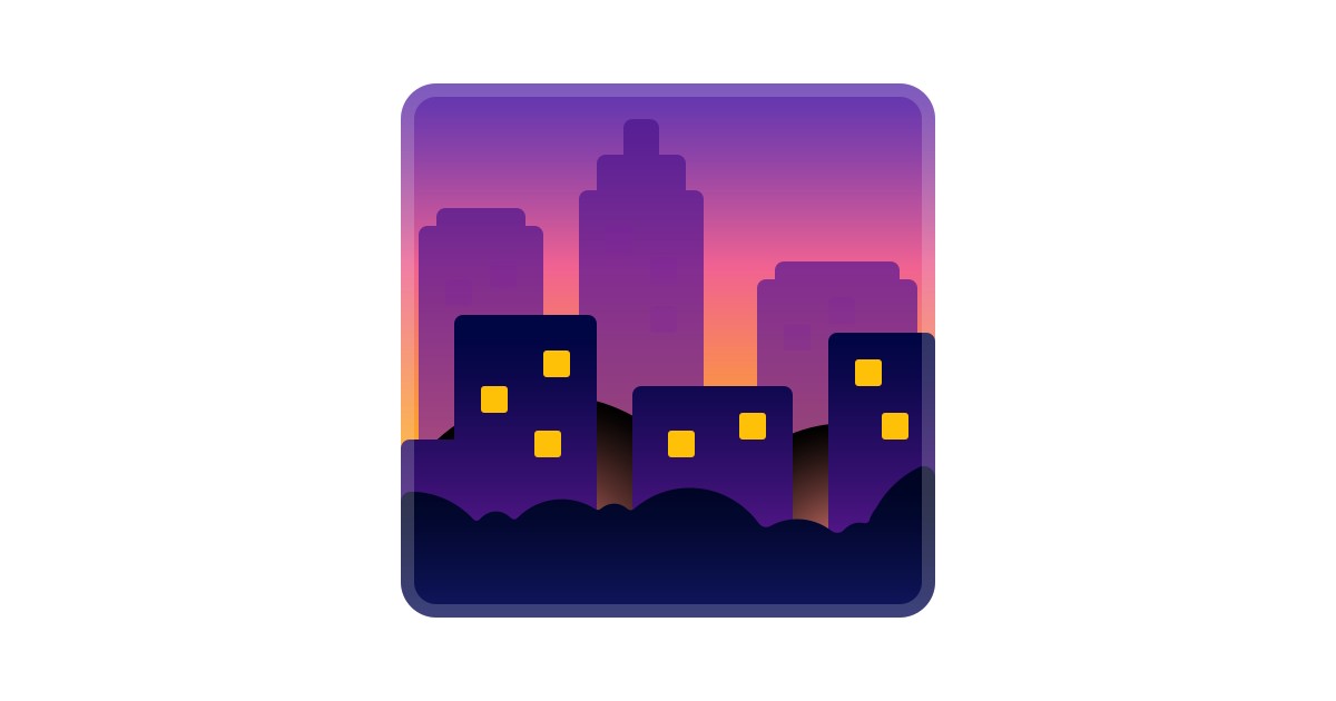 🌆 Cidade Ao Anoitecer Emoji