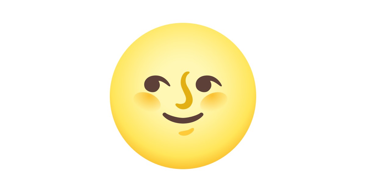 🌝 Pleine Lune Avec Visage Emoji