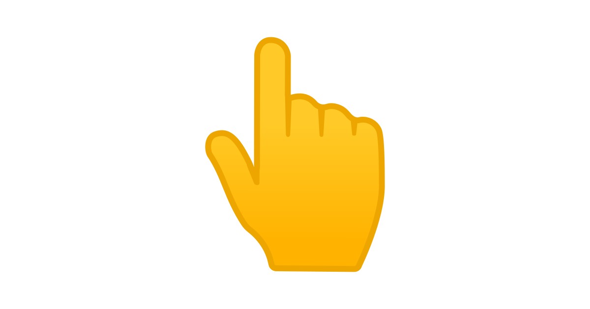 👆 Indice Alzato Emoji 👆 Indice Alzato Emoji
