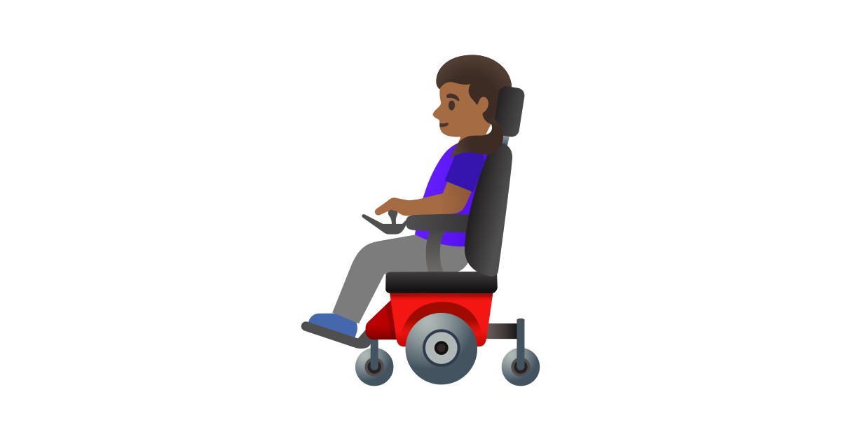 👩🏾‍🦼 Woman In Motorized Wheelchair Mediumdark Skin Tone Emoji