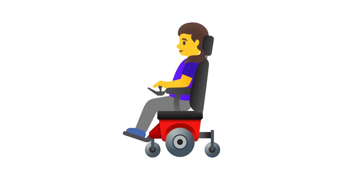 Woman In Motorized Wheelchair Emoji