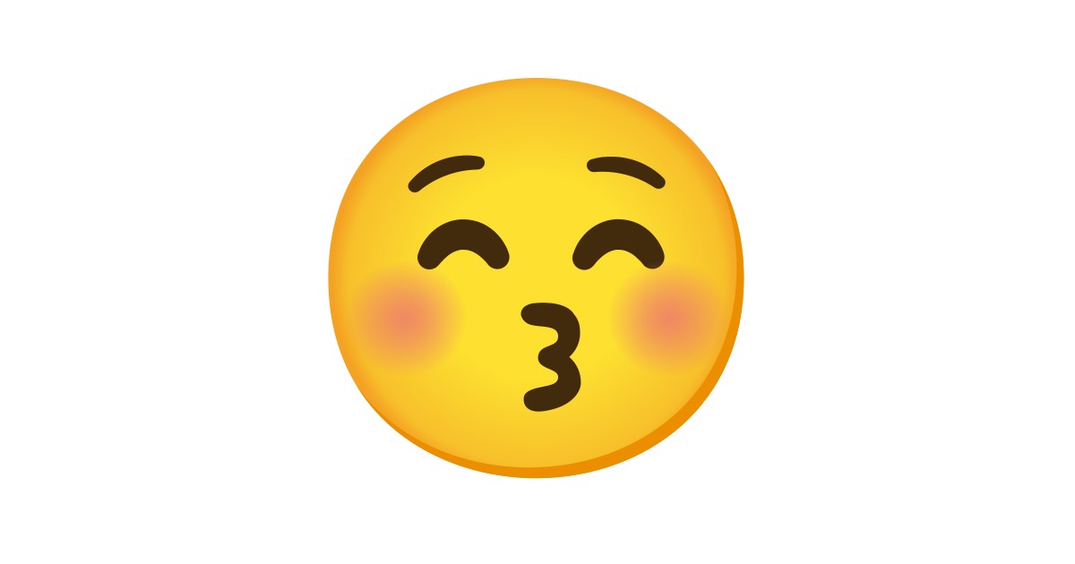 😚 Kissing Face With Closed Eyes Emoji