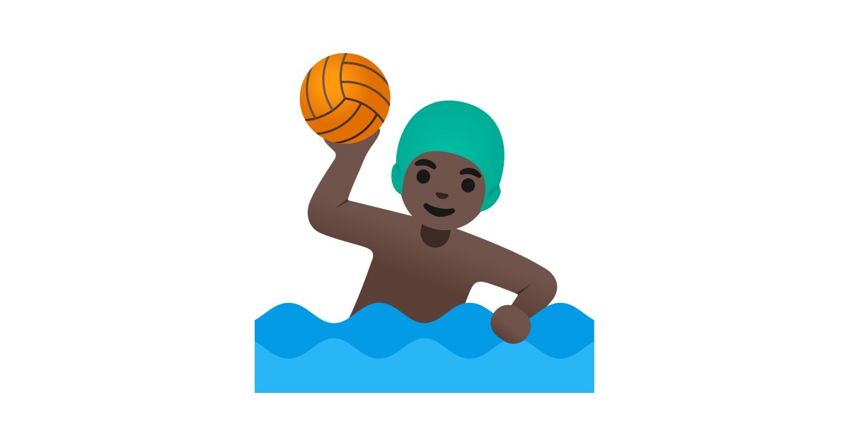 🤽🏿‍♂️ Joueur De Waterpolo Peau Foncée Emoji