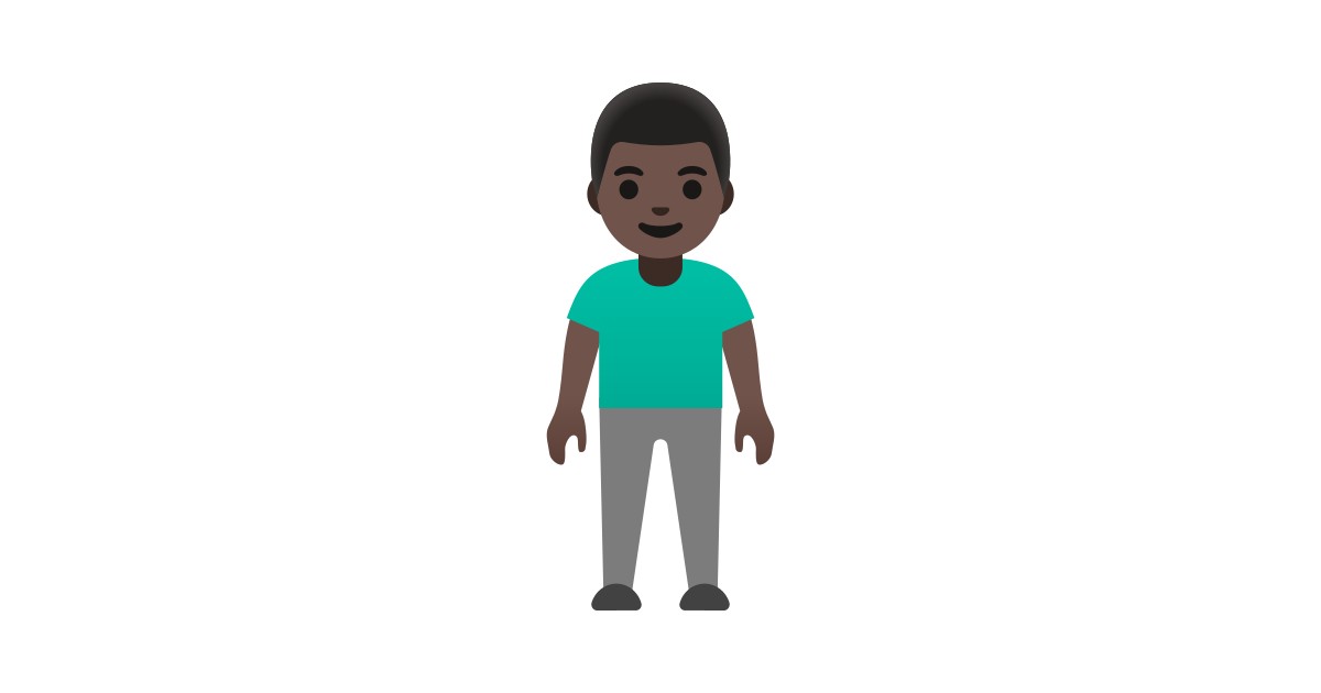 Man Standing Dark Skin Tone Emoji