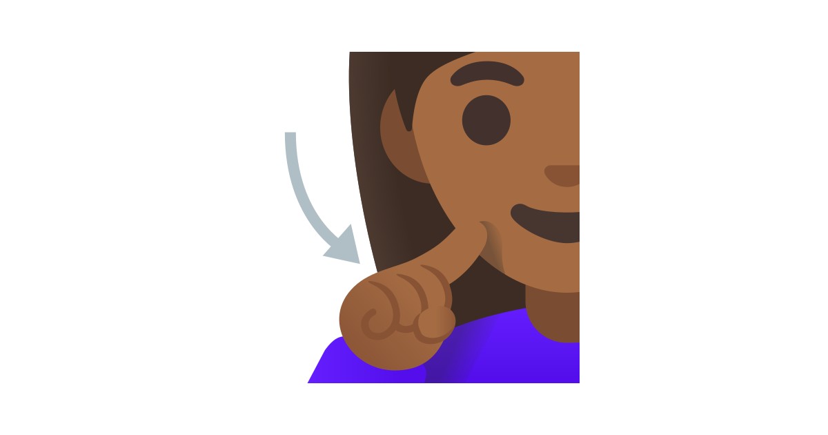 🧏🏾‍♀️ Deaf Woman: Medium-dark Skin Tone Emoji