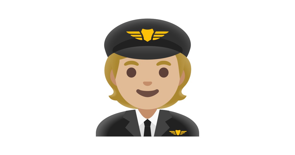 🧑🏼‍ ️ Pilot: Medium-light Skin Tone Emoji