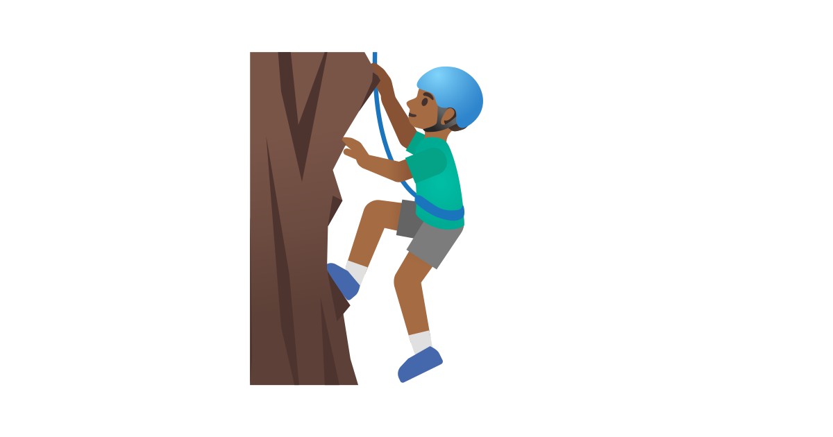 🧗🏾‍♂️ Man Climbing Medium Dark Skin Tone Emoji