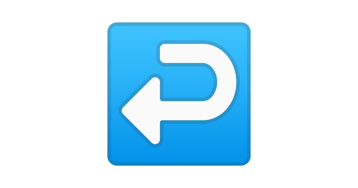 ↩️ Flèche Courbe Gauche Emoji