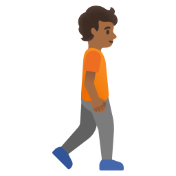 🚶🏾‍ ️ Person Walking Facing Right: Medium-dark Skin Tone Emoji