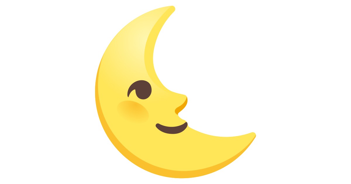 ๐ Last Quarter Moon Face Emoji