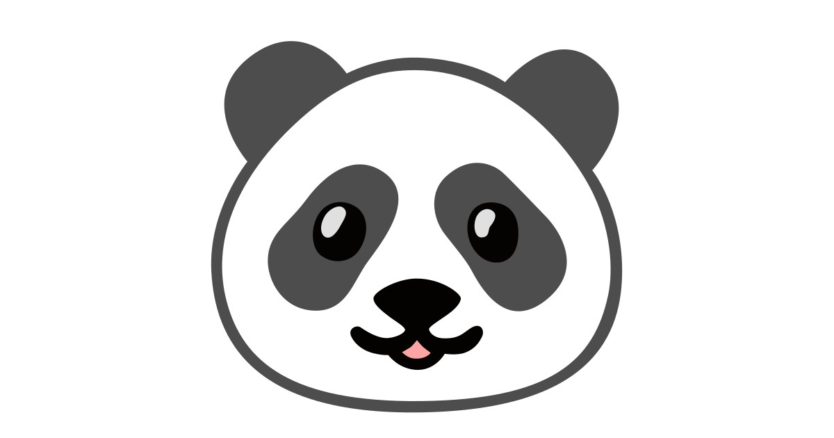 Desenho de Emoji de rosto de panda para colorir