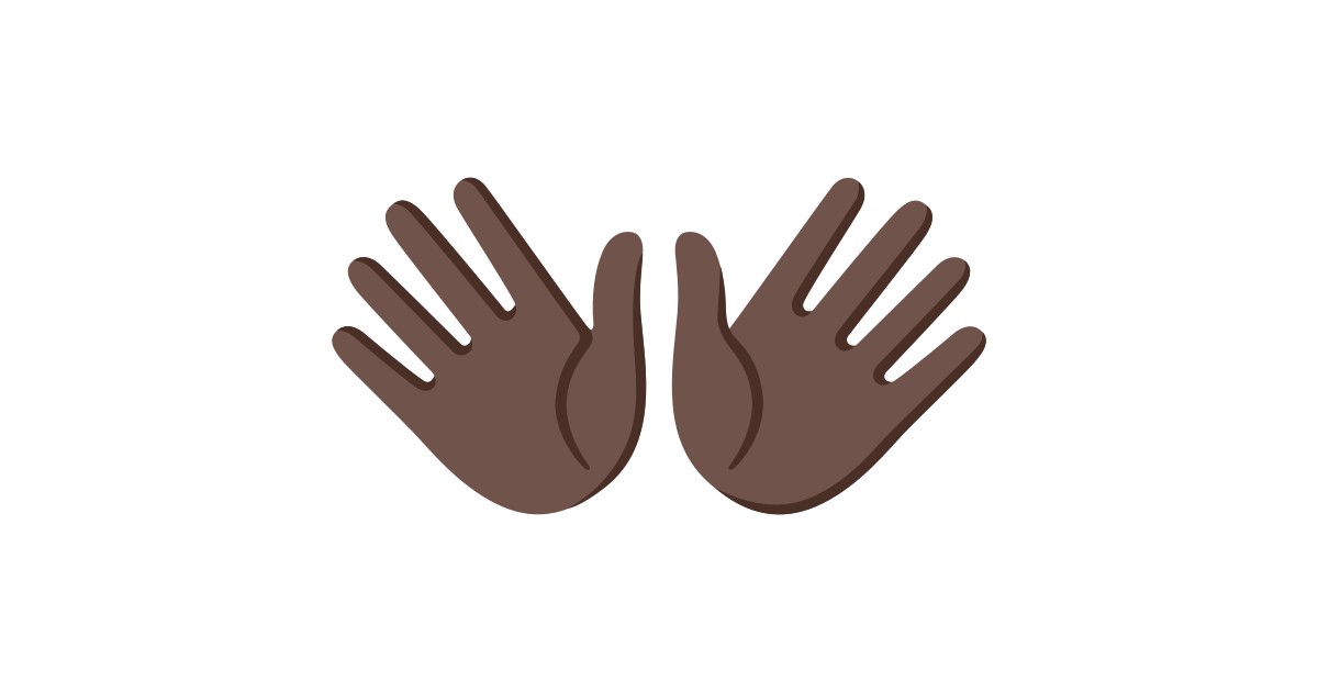 ππΏ Open Hands: Dark Skin Tone Emoji