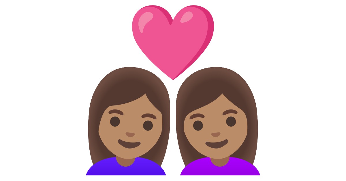 ๐ฉ๐ฝโ ๏ธโ๐ฉ๐ฝ Couple With Heart: Woman, Woman, Medium Skin Tone Emoji