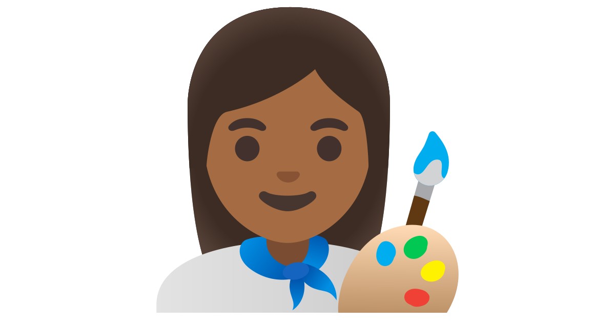 π©πΎβπ¨ Woman Artist: Medium-Dark Skin Tone Emoji