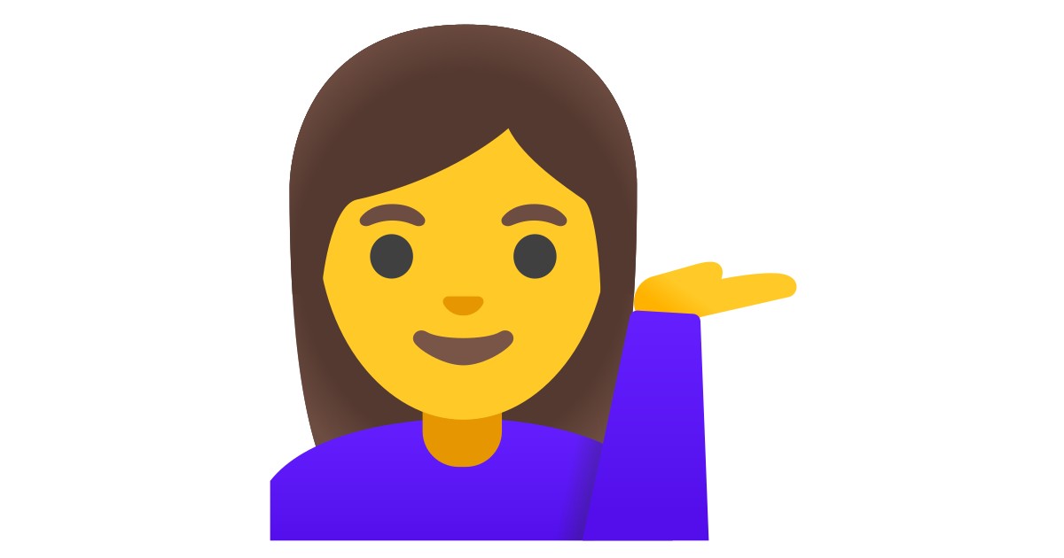 Woman Tipping Hand Emoji (U+1F481, U+200D, U+2640, U+FE0F)