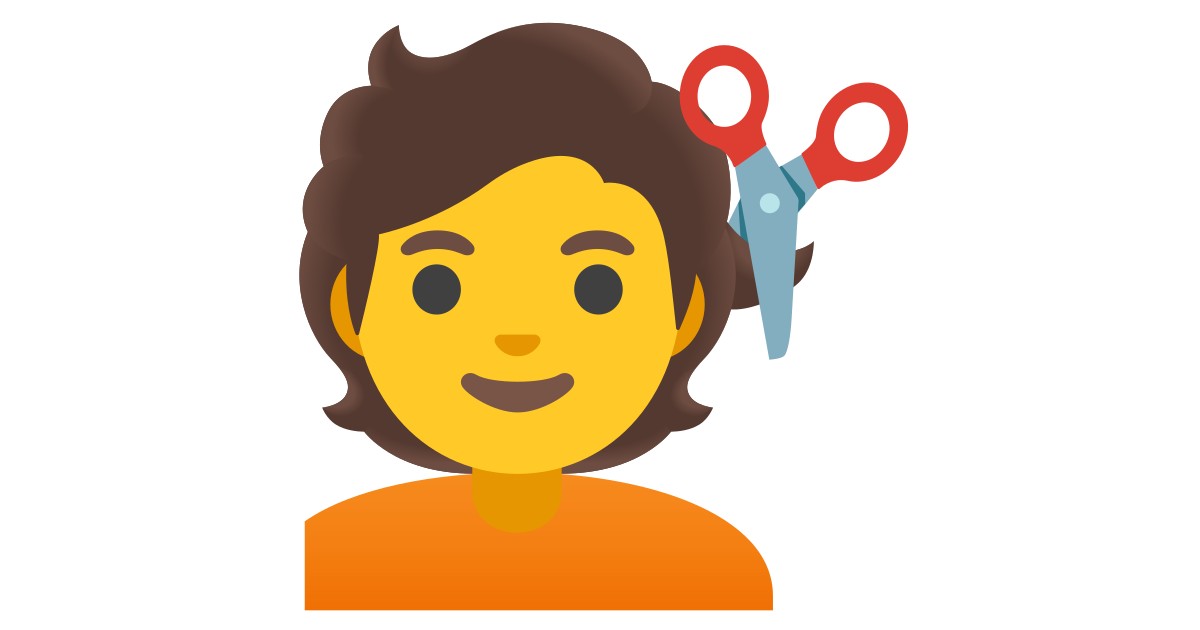 CORTE DE CABELO COM DESENHO EMOJI 