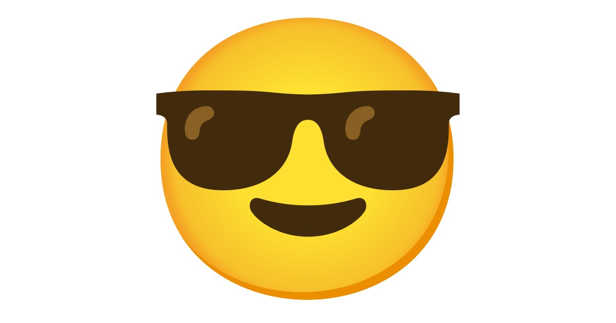 Emoji com óculos e cabelo