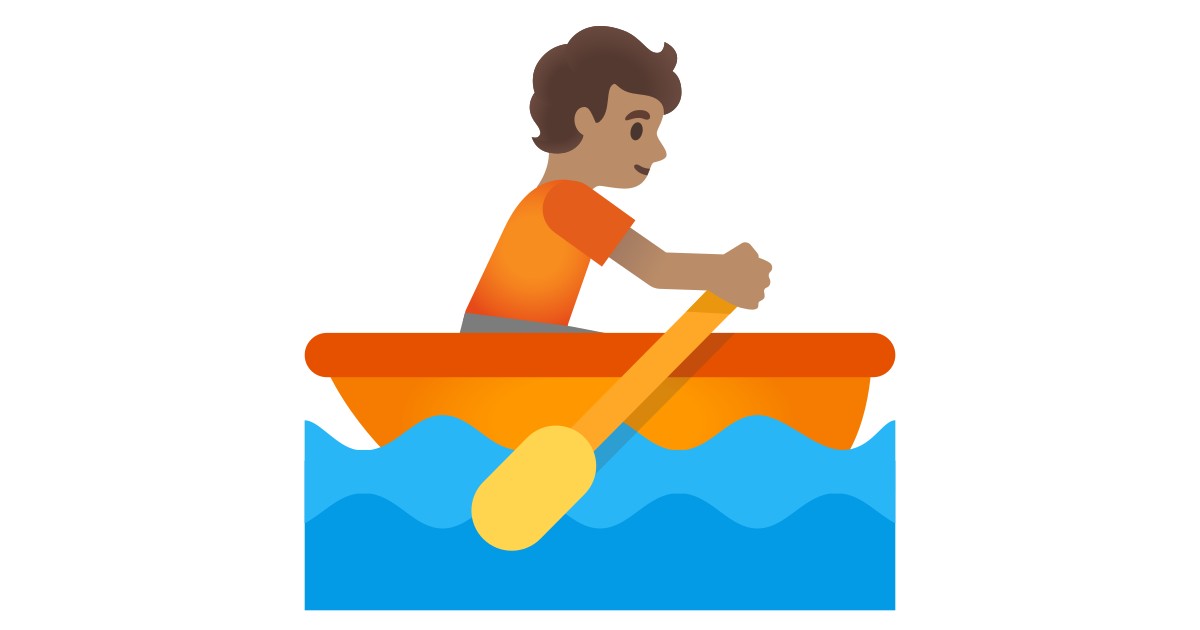 🚣🏽 Person Rowing Boat: Medium Skin Tone Emoji