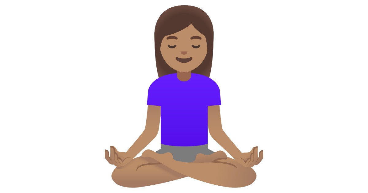 🧘🏽‍♀️ Woman In Lotus Position: Medium Skin Tone Emoji