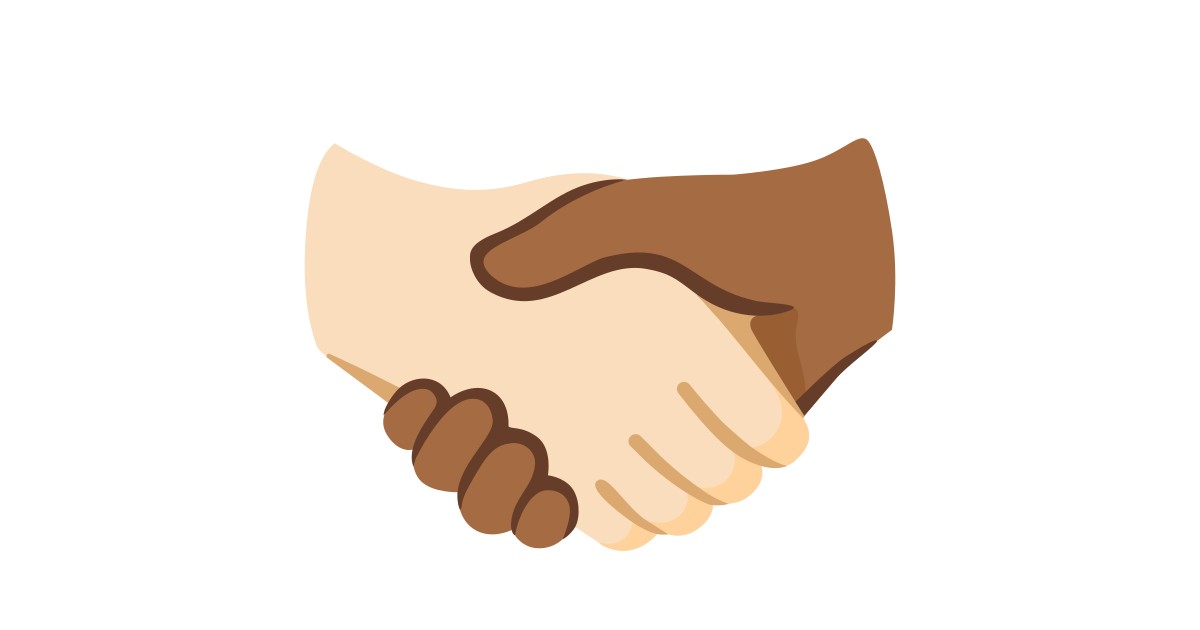 🫱🏾‍🫲🏽 Handshake: Medium-Dark Skin Tone, Medium Skin Tone Emoji