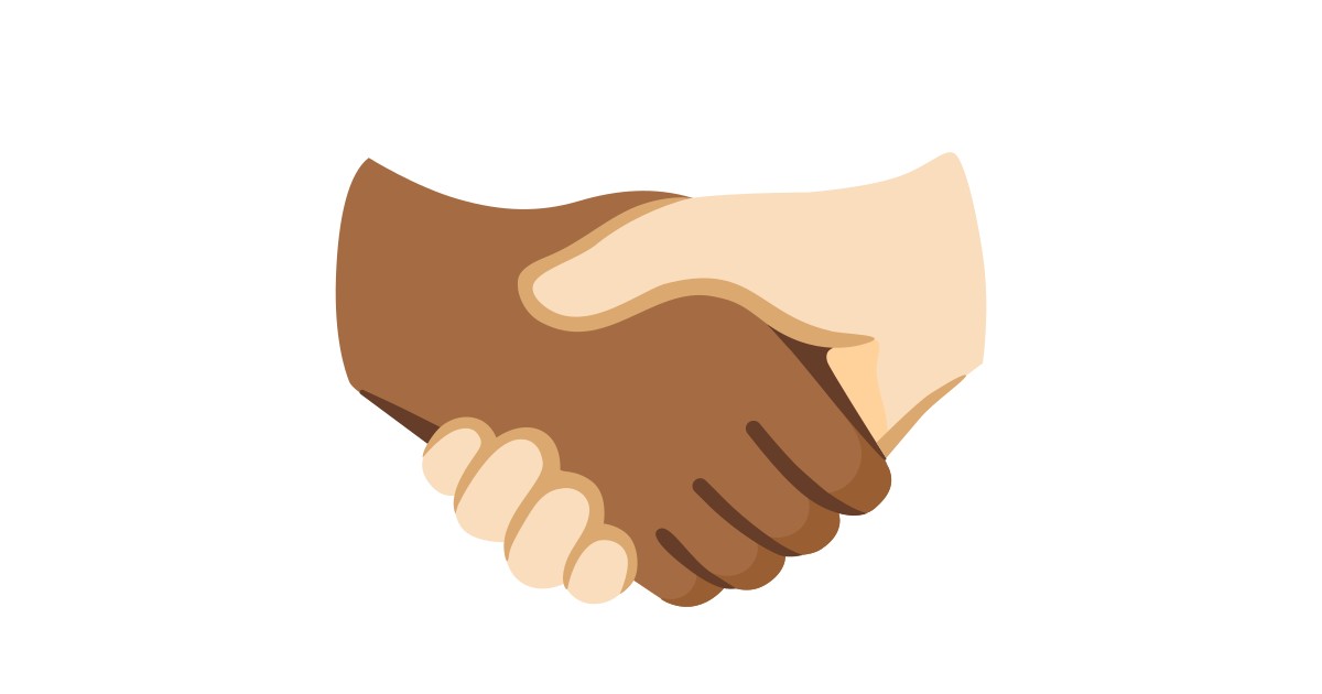 🫱🏿‍🫲🏻 Handshake: Dark Skin Tone, Light Skin Tone on Microsoft