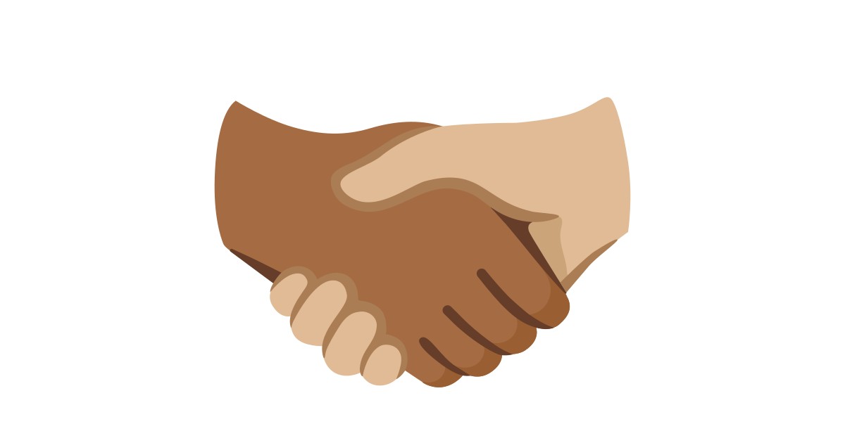 🫱🏽‍🫲🏾 Handshake: Medium Skin Tone, Medium-Dark Skin Tone Emoji