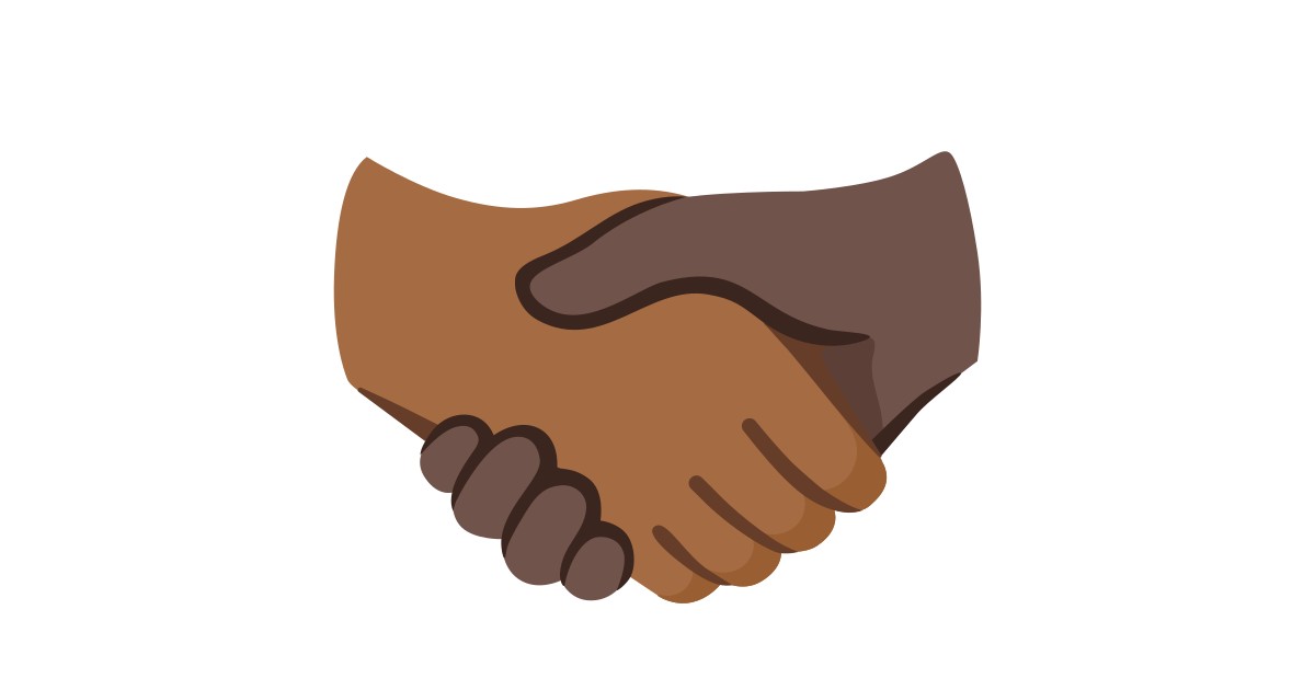 🫱🏾‍🫲🏽 Handshake: Medium-Dark Skin Tone, Medium Skin Tone Emoji