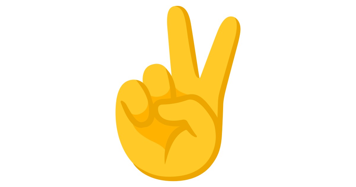 ✌️ Victory Hand Emoji, V Emoji