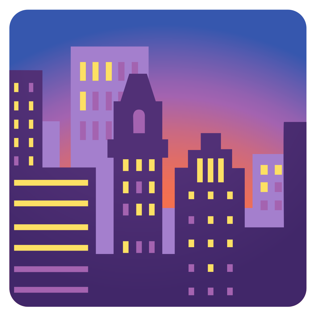 🌆 Cidade Ao Anoitecer Emoji