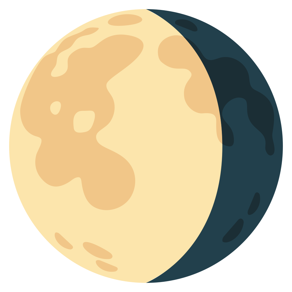 ๐ Waning Gibbous Moon Emoji