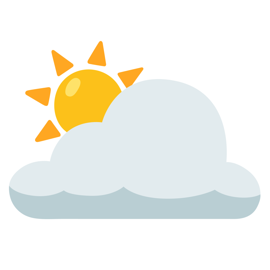 π₯οΈ Sun Behind Large Cloud Emoji