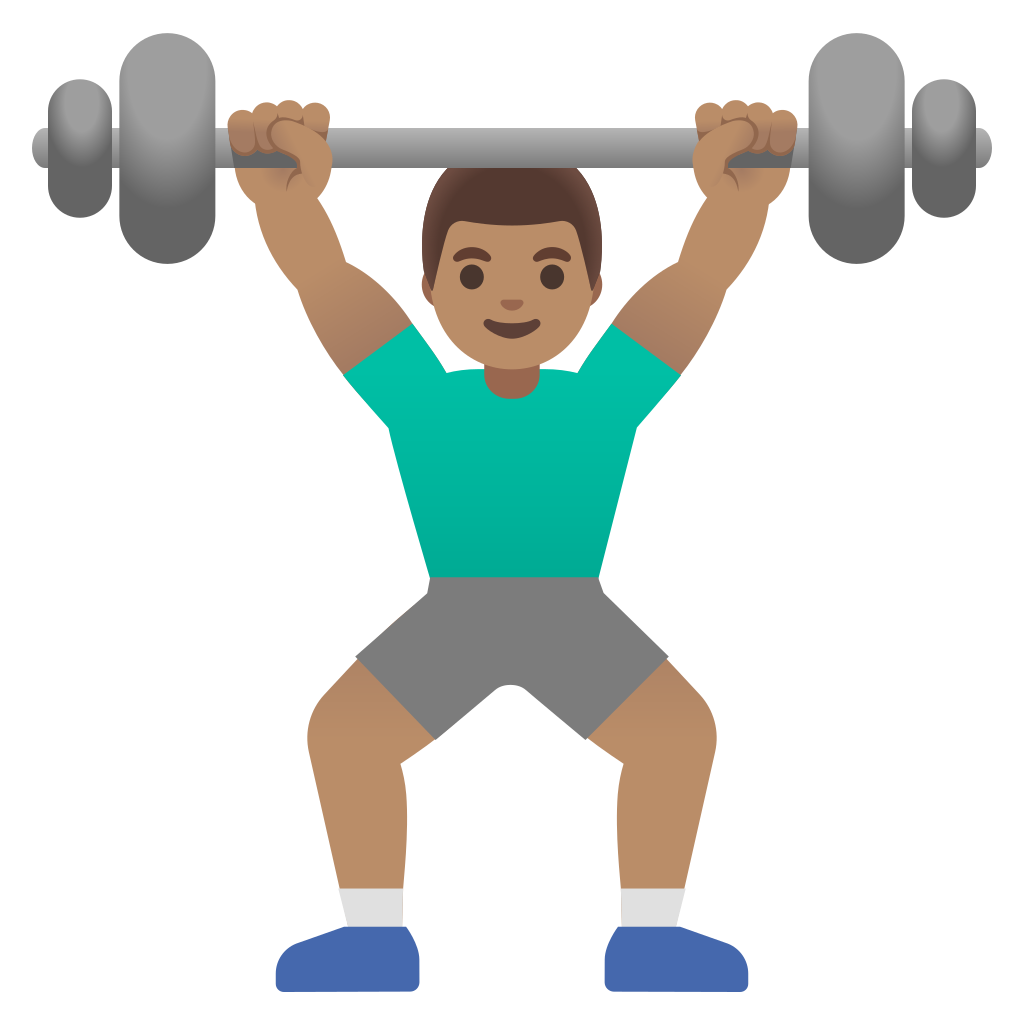 🏋🏽‍♂️ Hombre Levantando Pesas: Tono De Piel Medio Emoji
