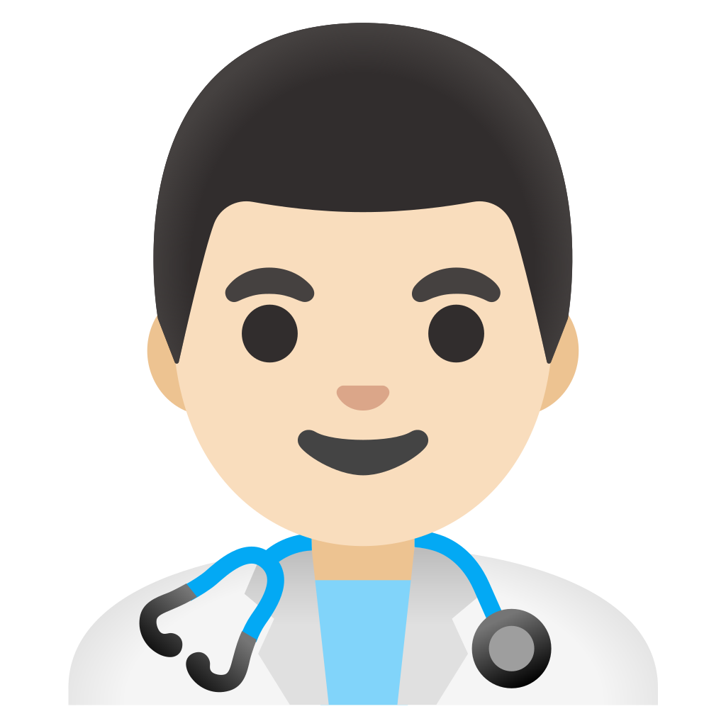 ๐จ๐ปโโ๏ธ Homem Profissional Da Saรบde: Pele Clara Emoji