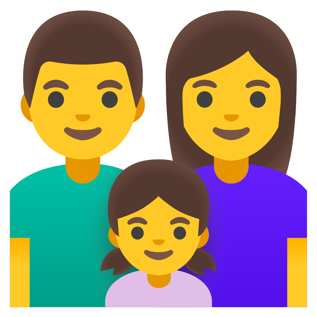 ?????????????????? Family Man, Woman, Girl Emoji, Family Father, Mother, Daughter