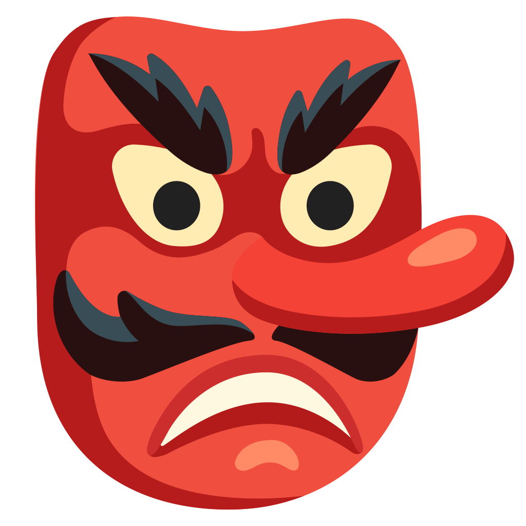 👺 Demonio Japonés Tengu Emoji