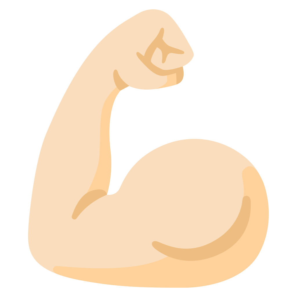 💪🏻 Flexed Biceps: Light Skin Tone Emoji