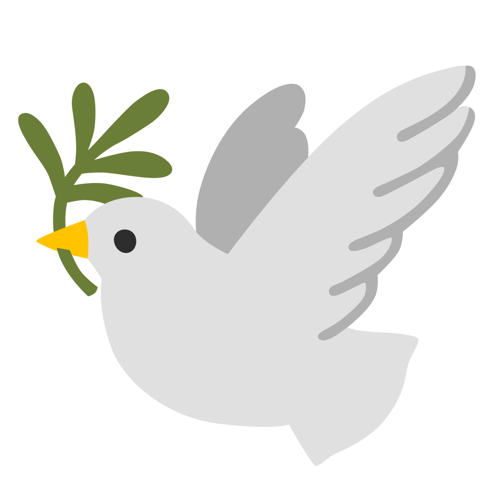 the-emoji-depicts-a-white-dove-facing-left-with-its-wings-spread-out