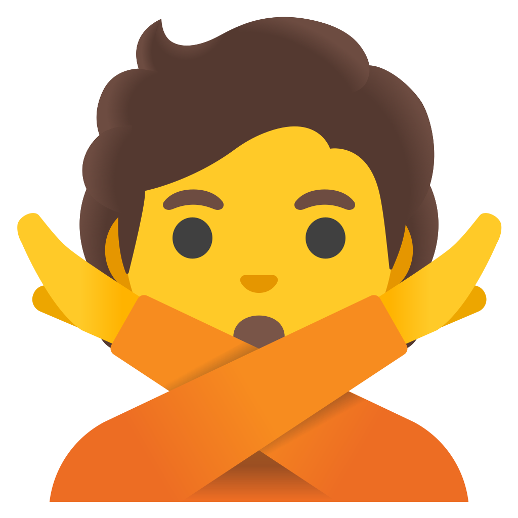 🙅 Pessoa Fazendo Gesto De “Não” Emoji