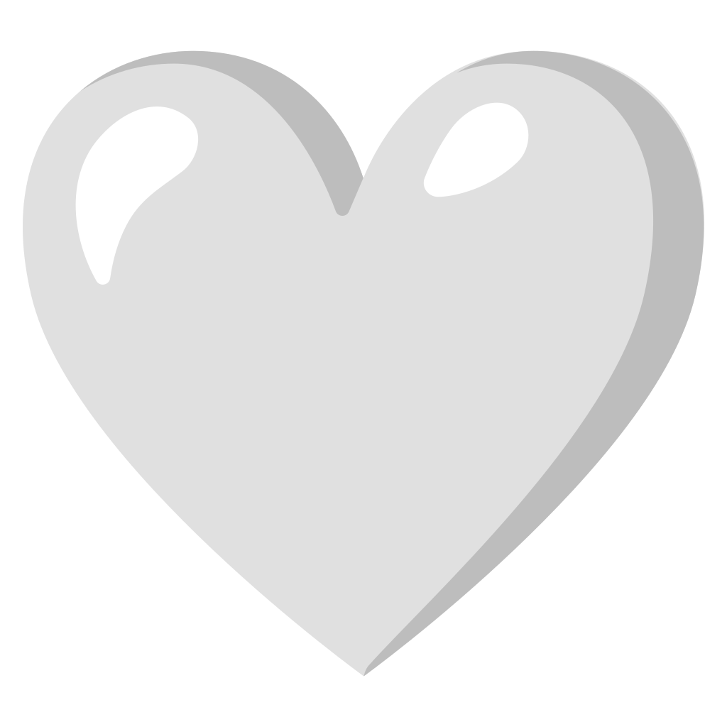 🤍 Coração Branco Emoji
