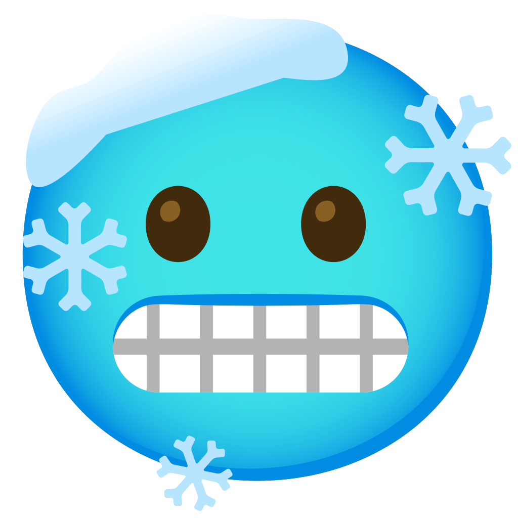 🥶 Cold Face Emoji, Freezing Emoji, Blue-Faced Emoji