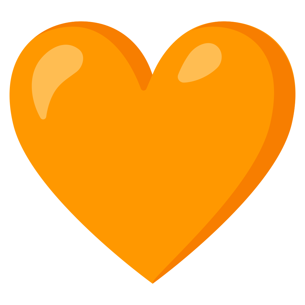 🧡 Coração Laranja Emoji