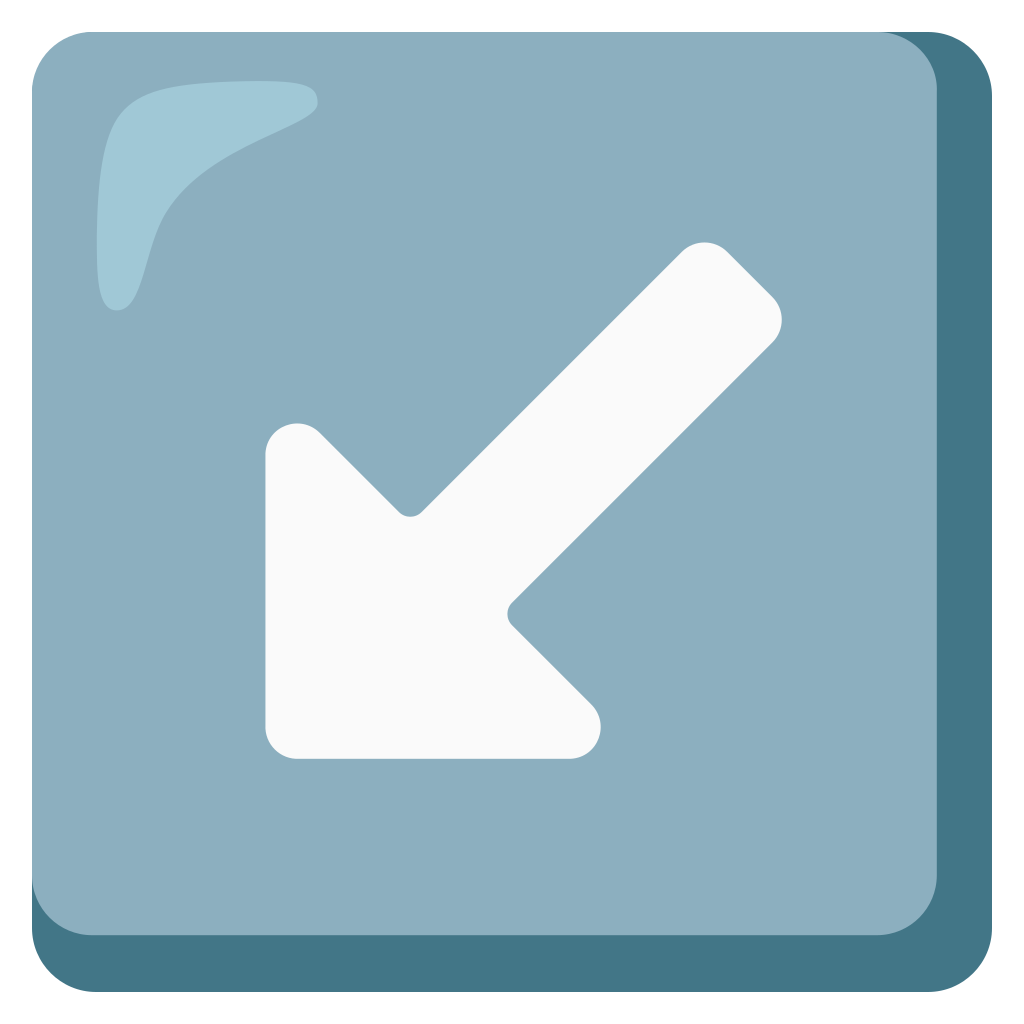 ↙️ Flèche Bas Gauche Emoji