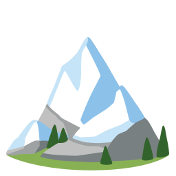 🏔️ Snow-Capped Mountain Emoji, Mountain With Snow Emoji